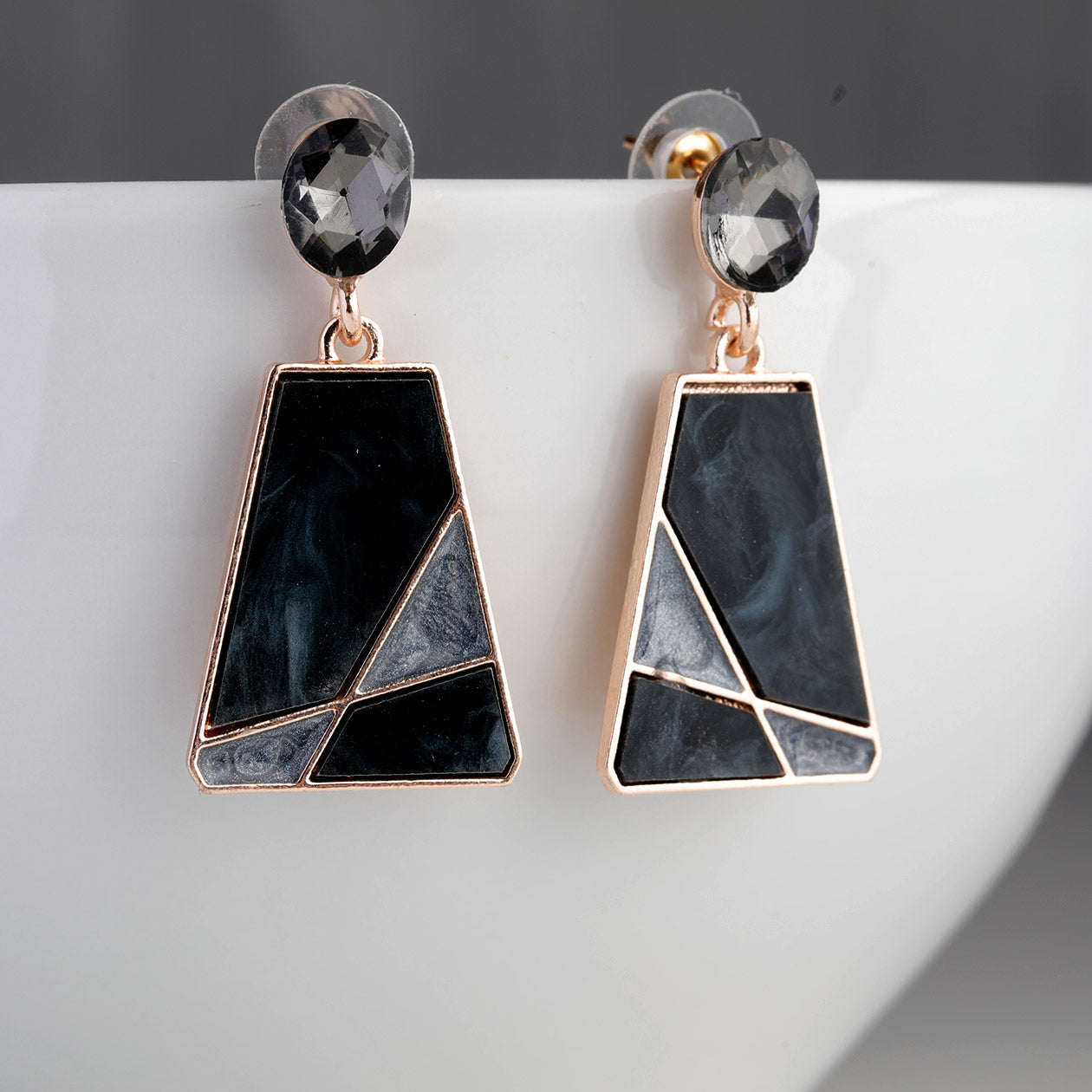 Luna Glow Drops- Fusion of modern sophistication and timeless charm black earrings