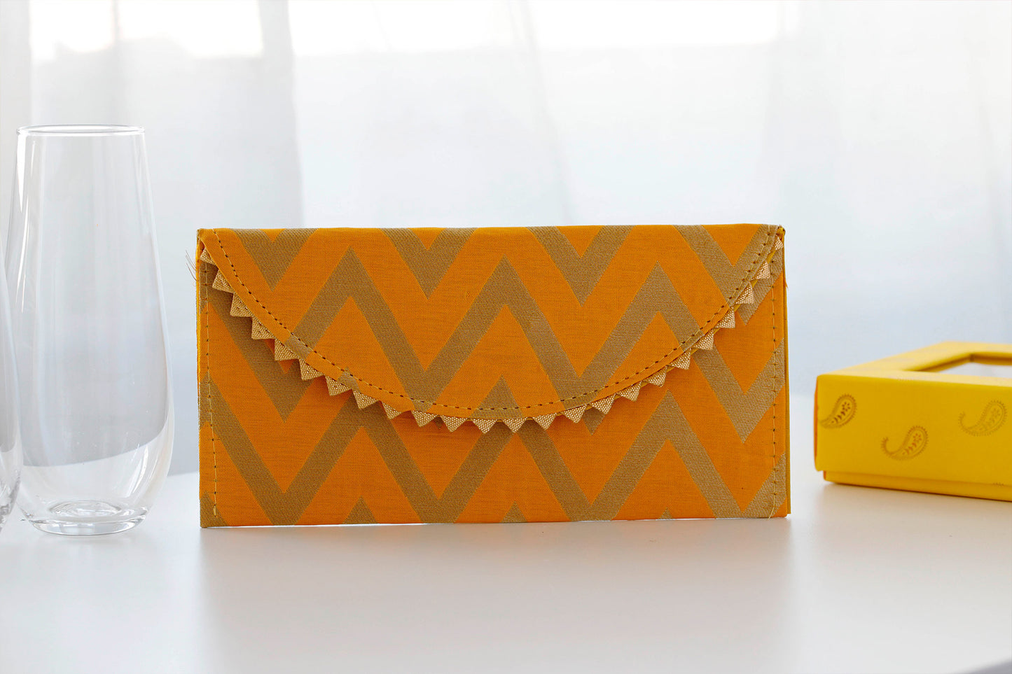 Fabric Cash Gifting Envelope Yellow