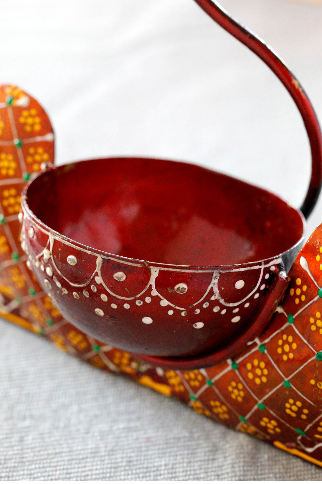 God Ganesha with Diya & Tea Light Holder with frame