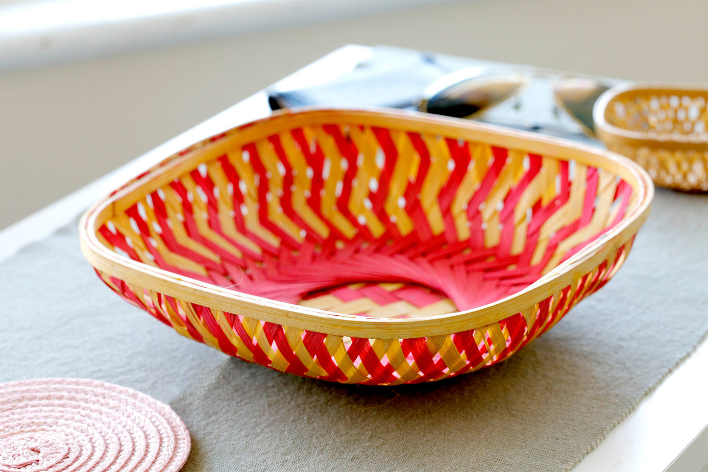 Bamboo Baskets square Shape Big size