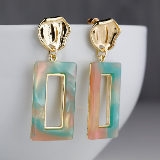 Dazzling Drop Earrings- Fusion of modern sophistication and timeless charm earrings light green