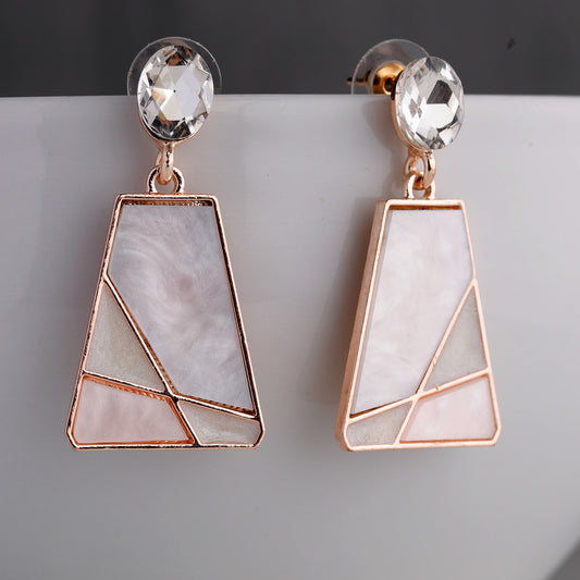 Luna Glow Drops- Fusion of modern sophistication and timeless charm cream colour earrings