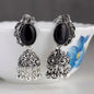 New Indian Pakistani Bollywood Gold Dangle Jhumka Earrings Jhumki Jewellery black