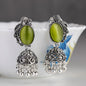 New Indian Pakistani Bollywood Gold Dangle Jhumka Earrings Jhumki Jewellery green