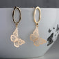 Heartline Glow Drops - Dainty butterfly shaped drops earrings golden finish