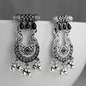 Bring a touch of vintage charm to your look with these oxidised look finish earrings black

