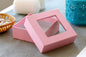 Colourful Sweet & Gift Square Boxes with Lids (PINK)