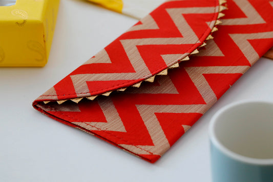 Fabric Cash Gifting Envelope red