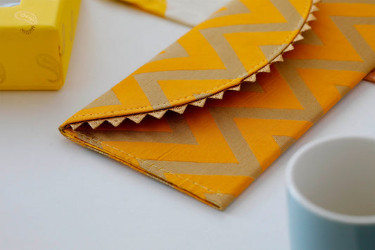 Fabric Cash Gifting Envelope Yellow