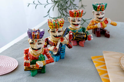 Hand Painted Rajasthani Musician Showpiece Set of 4