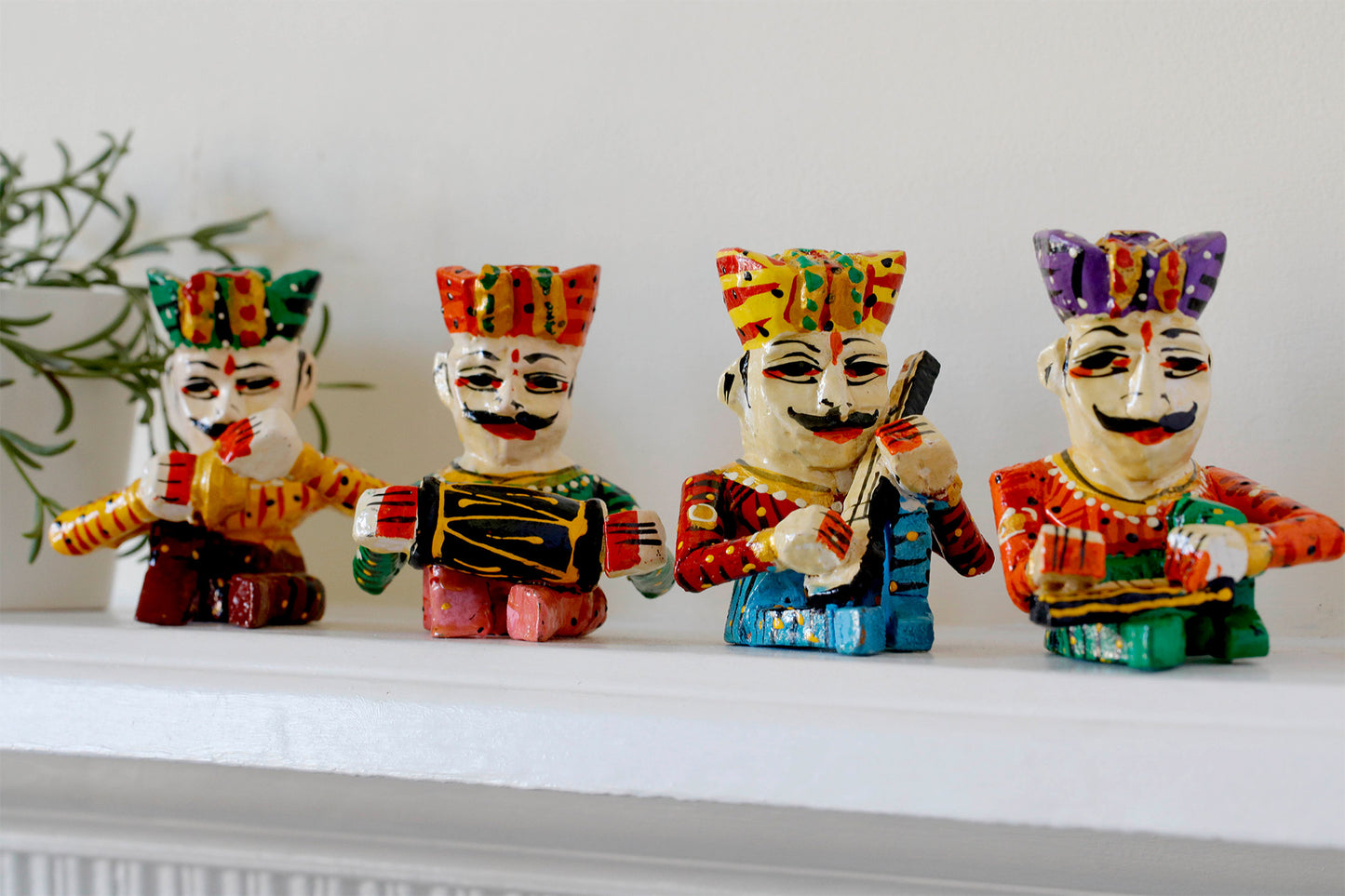 Hand Painted Rajasthani Musician Showpiece Set of 4