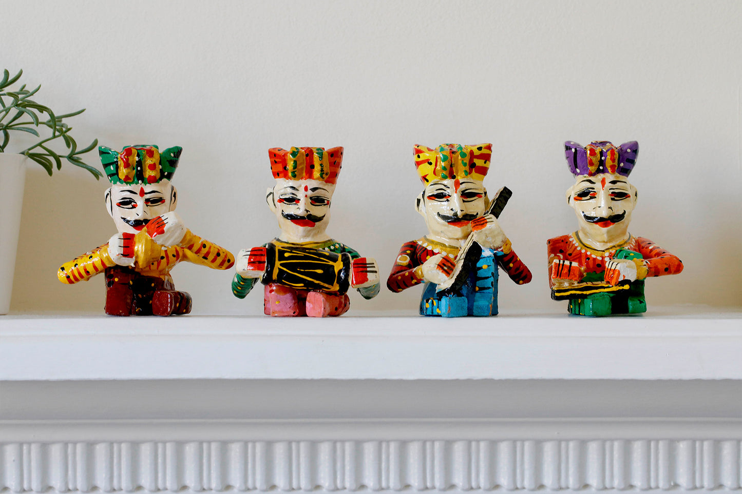 Hand Painted Rajasthani Musician Showpiece Set of 4