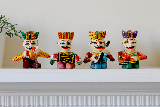 Hand Painted Rajasthani Musician Showpiece Set of 4