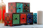 Handmade Wood Jewellery Box - Hand Painted with Vegetable Paint 5 drawer