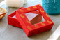 Printed Colourful Sweet & Gift Square Boxes with Lids (RED)