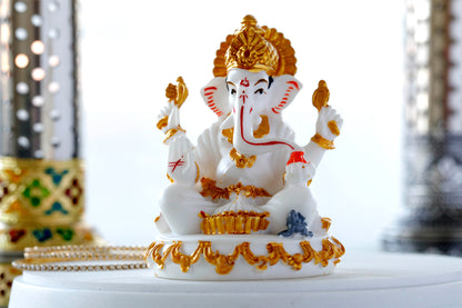 White Coloured Lord Ganesh statue