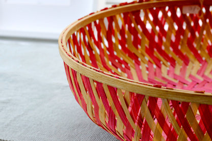 hand weaved Bamboo Basket round big